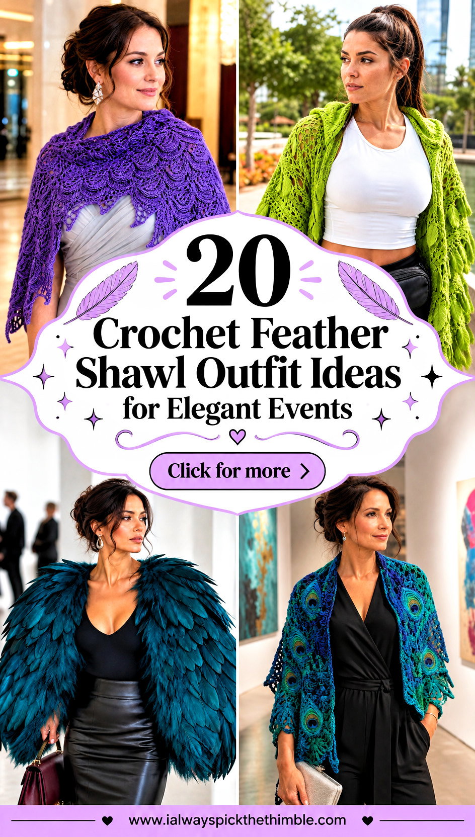 20 Crochet Feather Shawl Outfit Ideas for Elegant Events - 20 Crochet Feather Shawl Outfit Ideas for Elegant Events
