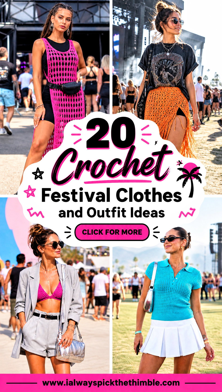 20 Crochet Festival Clothes and Outfit Ideas for Summer - 20 Crochet Festival Clothes and Outfit Ideas for Summer