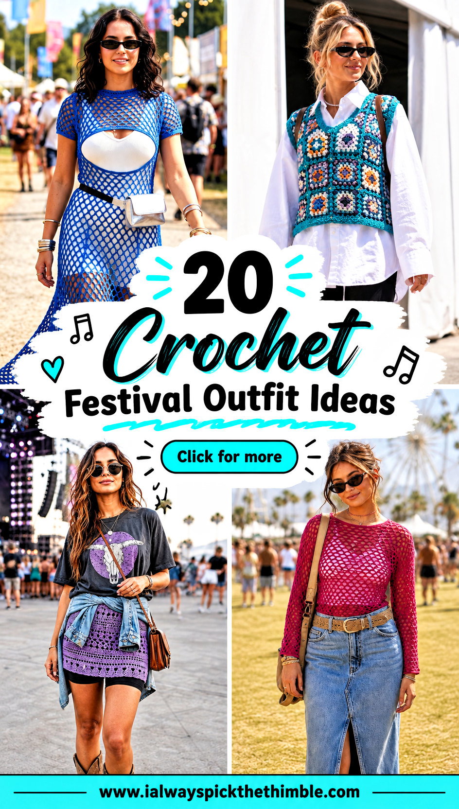 20 Crochet Festival Outfit Ideas for Music Weekends - 20 Crochet Festival Outfit Ideas for Music Weekends