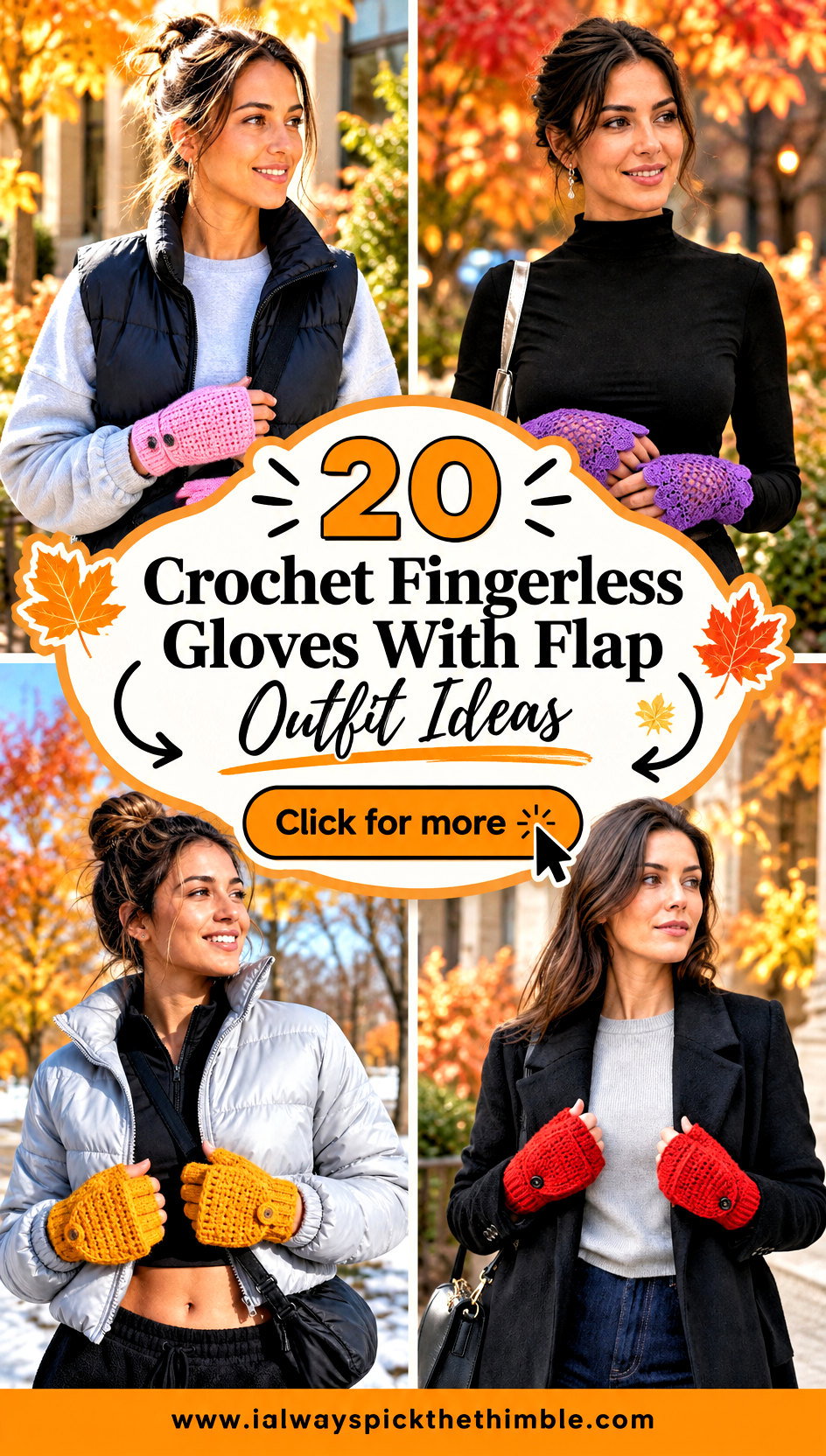 20 Crochet Fingerless Gloves With Flap Outfit Ideas for Fall - 20 Crochet Fingerless Gloves With Flap Outfit Ideas for Fall