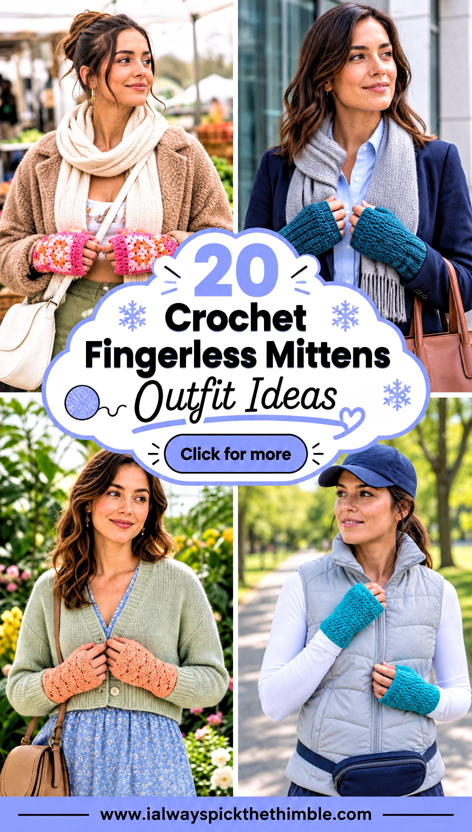 20 Crochet Fingerless Mittens Outfit Ideas for Chilly Days - 20 Crochet Fingerless Mittens Outfit Ideas for Chilly Days