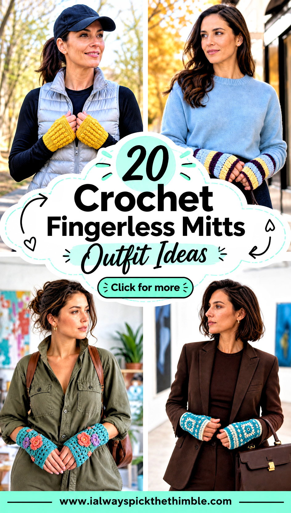 20 Crochet Fingerless Mitts Outfit Ideas for Easy Layering - 20 Crochet Fingerless Mitts Outfit Ideas for Easy Layering