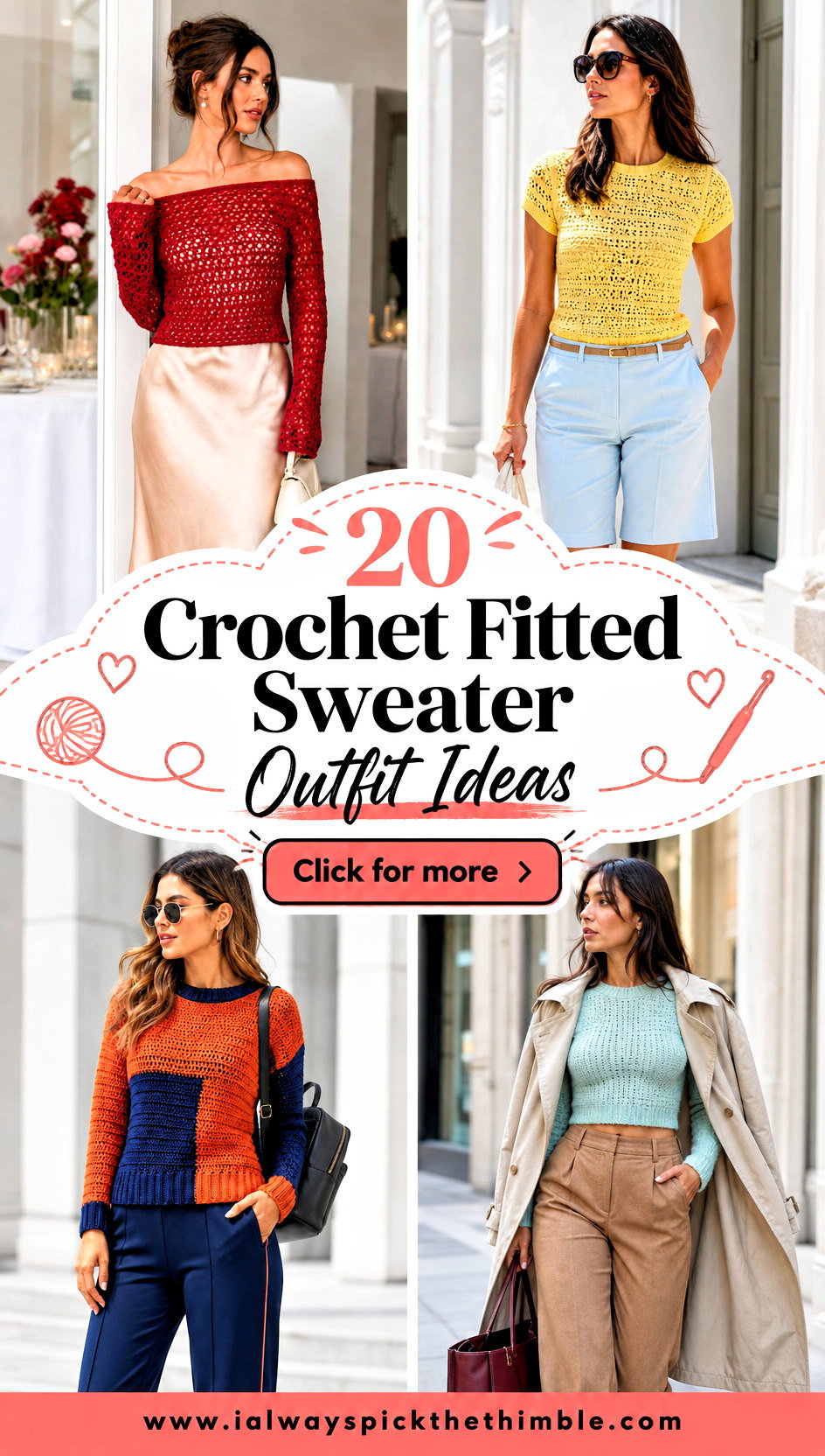 20 Crochet Fitted Sweater Outfit Ideas for Everyday Wear - 20 Crochet Fitted Sweater Outfit Ideas for Everyday Wear