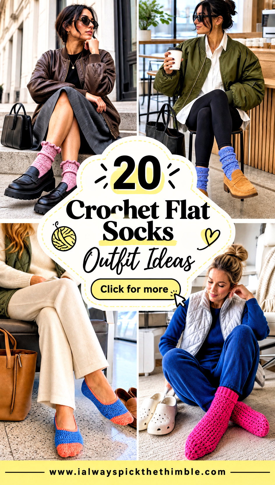 20 Crochet Flat Socks Outfit Ideas for Relaxed Weekends - 20 Crochet Flat Socks Outfit Ideas for Relaxed Weekends