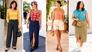 20 Crochet Floral Lace Top Outfit Ideas for Date Night