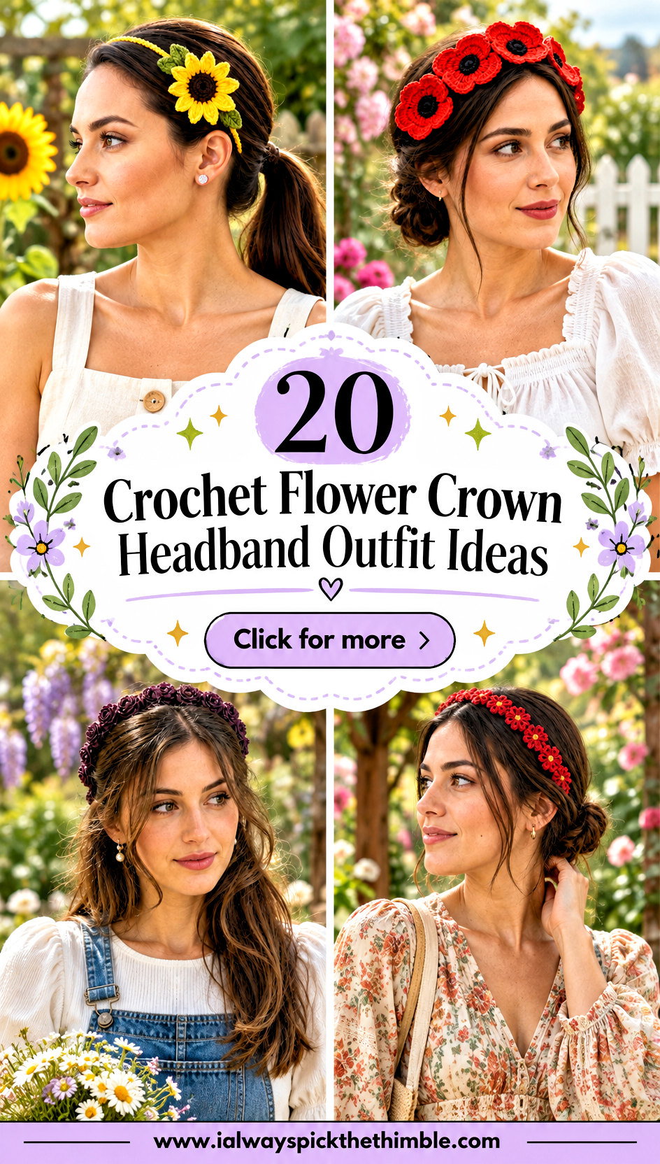 20 Crochet Flower Crown Headband Outfit Ideas for Boho Days - 20 Crochet Flower Crown Headband Outfit Ideas for Boho Days