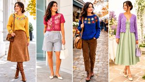 20 Crochet Flower Sweater Outfit Ideas for Relaxed Weekends