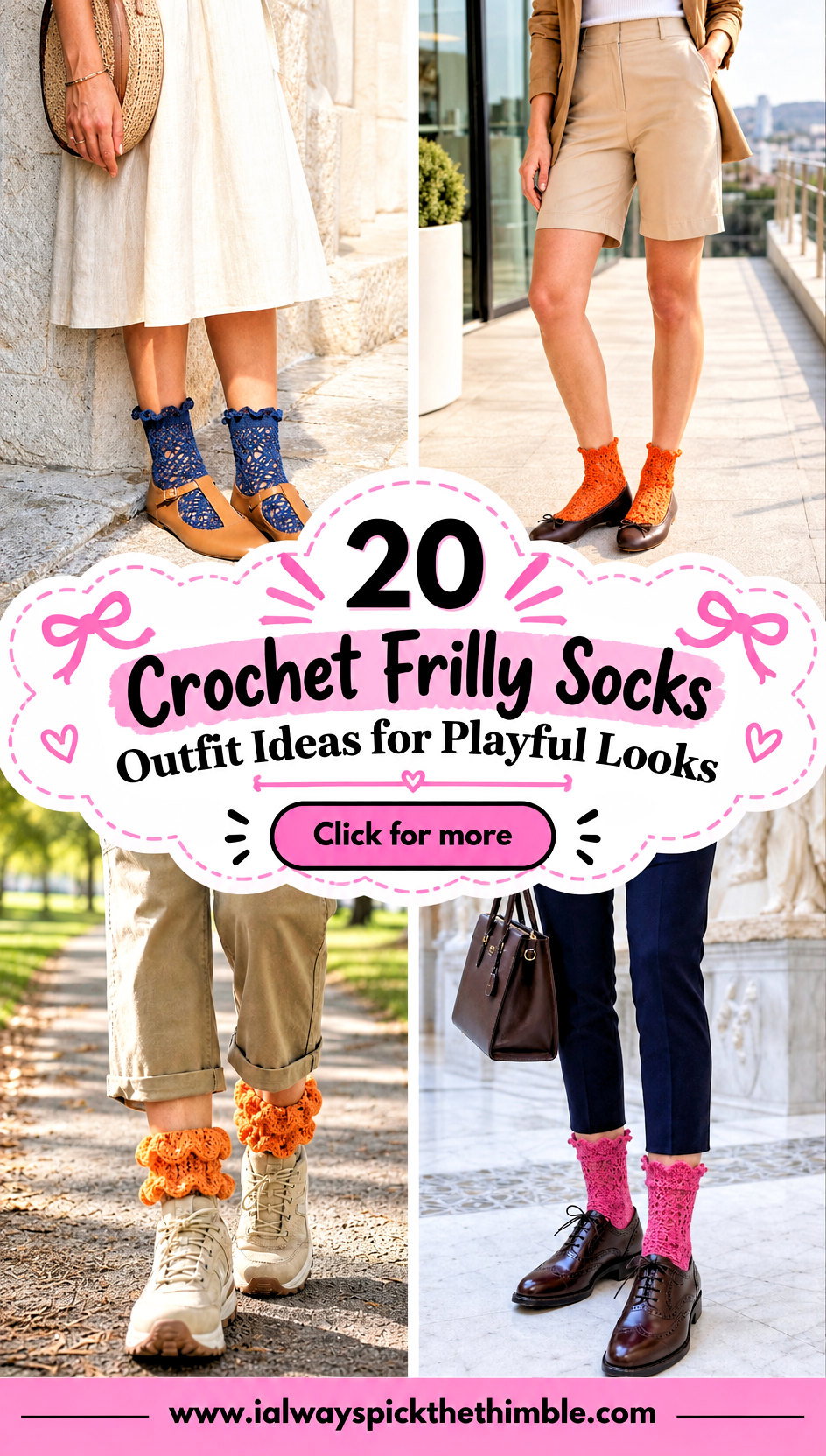 20 Crochet Frilly Socks Outfit Ideas for Playful Looks - 20 Crochet Frilly Socks Outfit Ideas for Playful Looks
