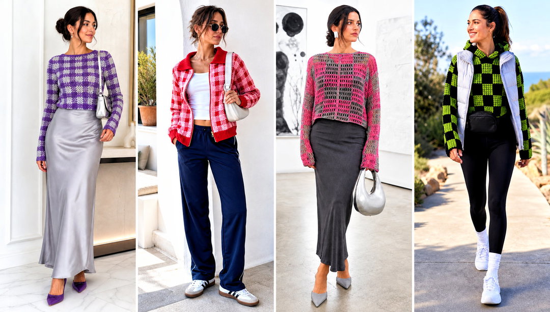 20 Crochet Gingham Sweater Outfit Ideas for Casual Charm