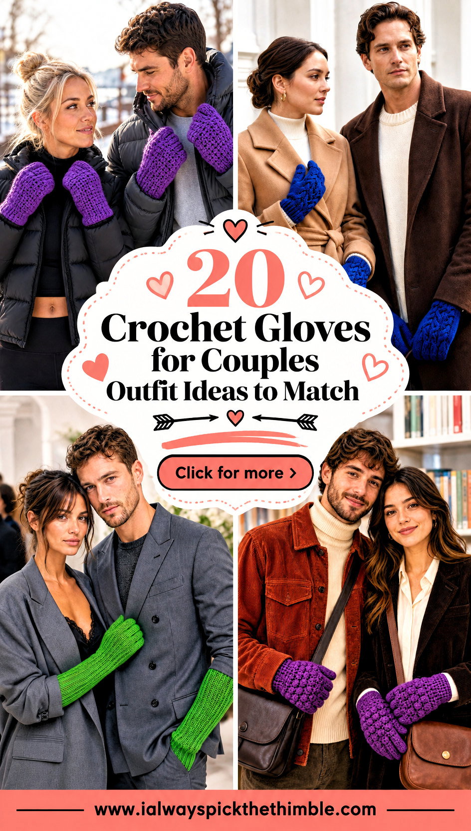 20 Crochet Gloves for Couples Outfit Ideas to Match - 20 Crochet Gloves for Couples Outfit Ideas to Match