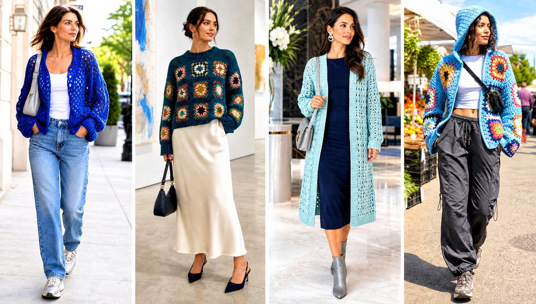 20 Crochet Grandpa Sweater Outfit Ideas for Cozy Days