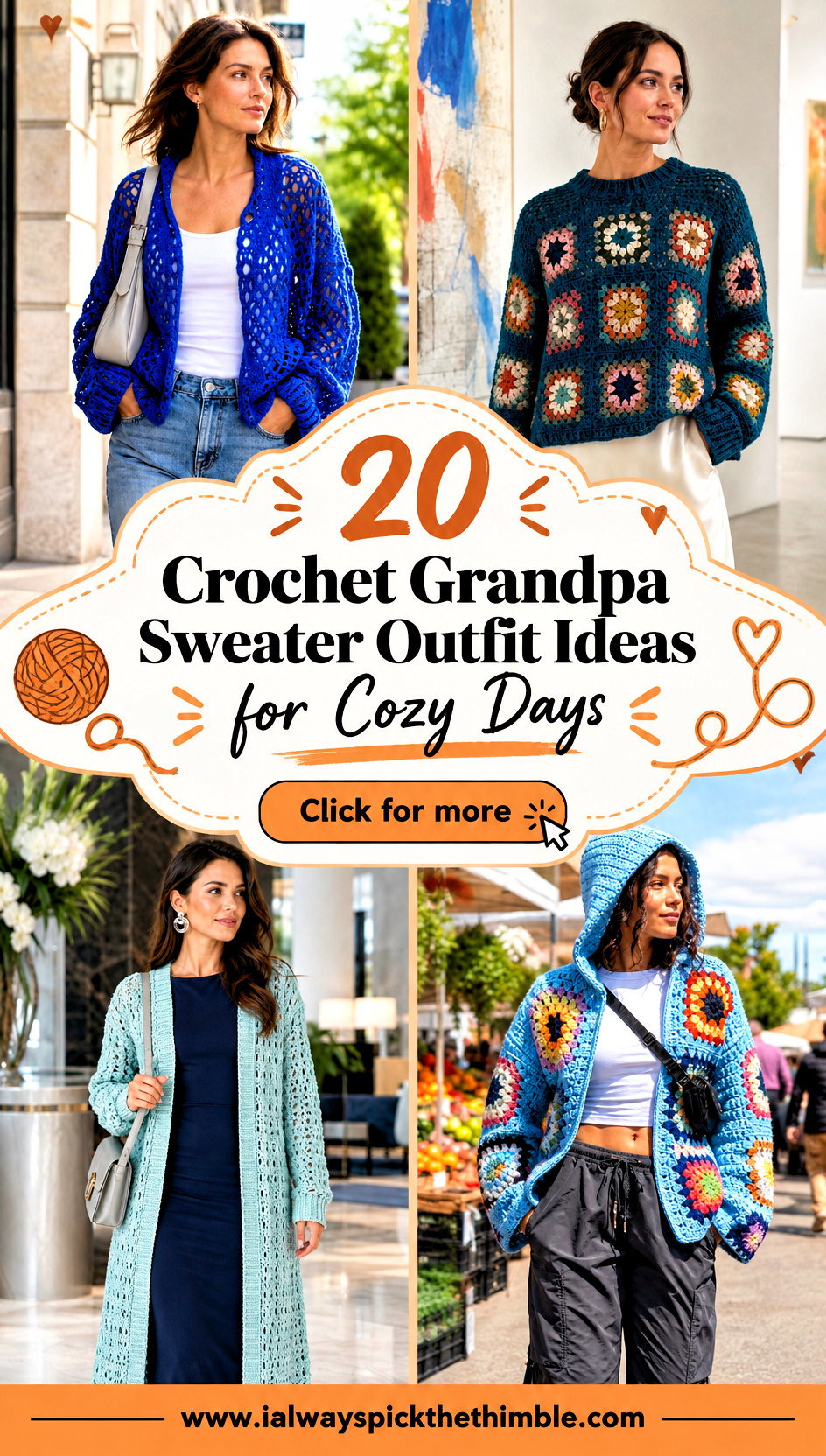 20 Crochet Grandpa Sweater Outfit Ideas for Cozy Days - 20 Crochet Grandpa Sweater Outfit Ideas for Cozy Days