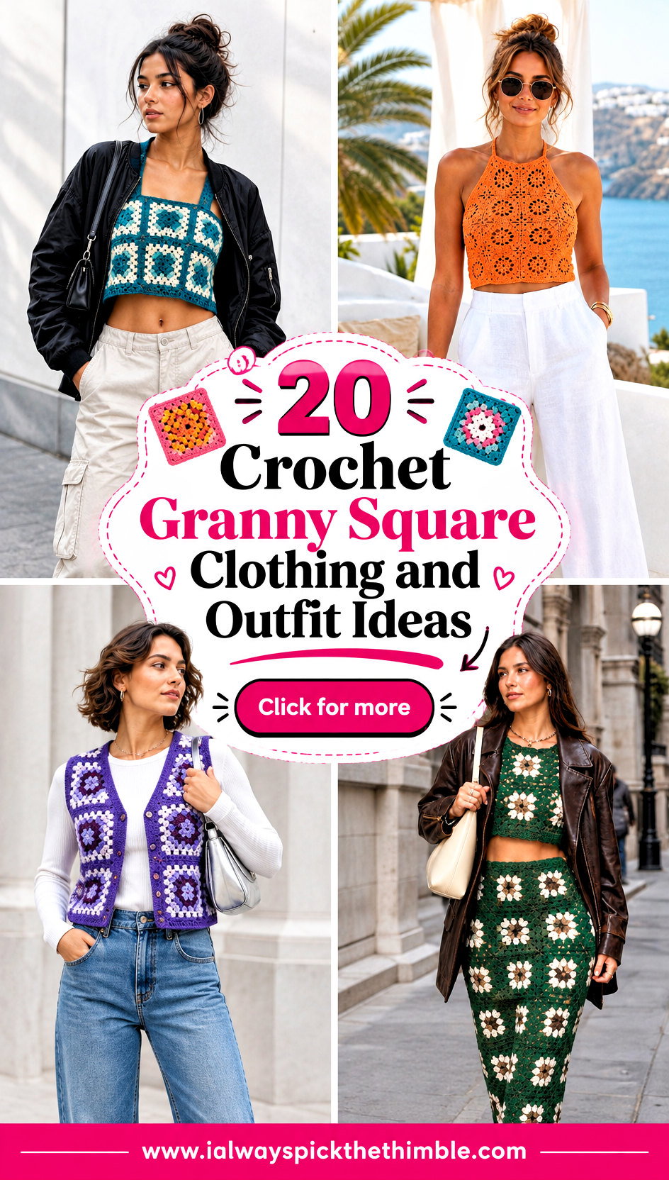 20 Crochet Granny Square Clothing and Outfit Ideas - 20 Crochet Granny Square Clothing and Outfit Ideas