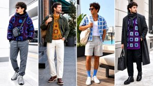 20 Crochet Granny Square Sweater for Men Outfit Ideas