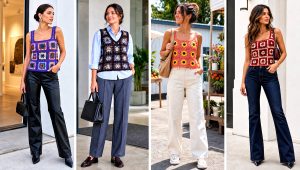 20 Crochet Granny Square Tank Top Outfit Ideas for Weekends