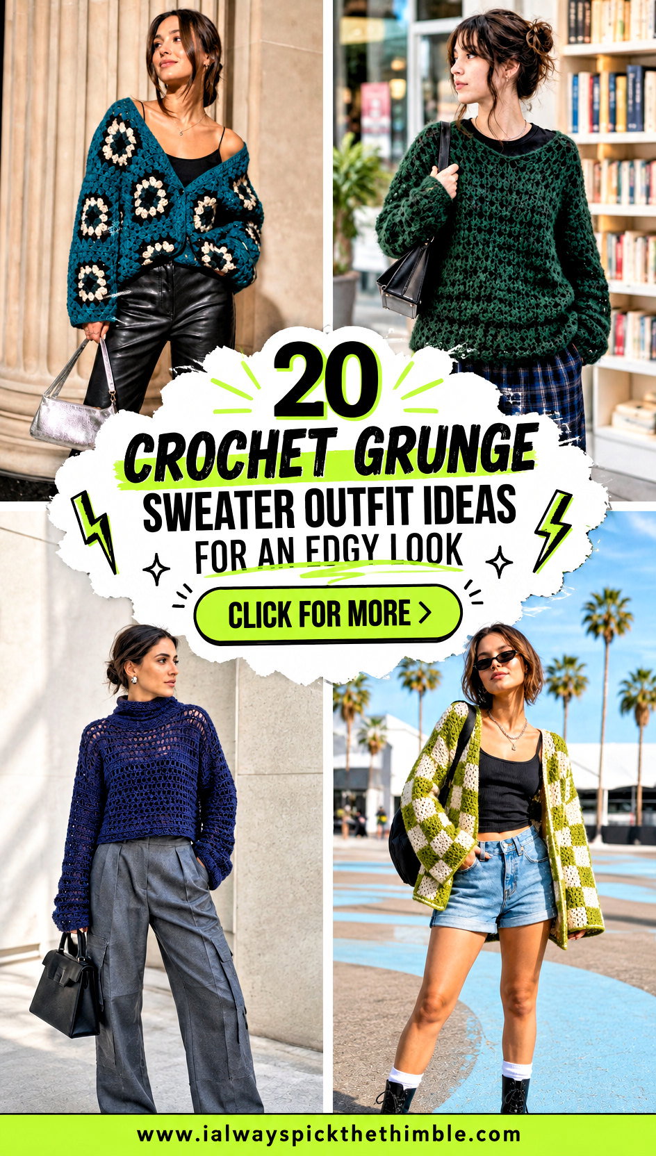 20 Crochet Grunge Sweater Outfit Ideas for an Edgy Look - 20 Crochet Grunge Sweater Outfit Ideas for an Edgy Look