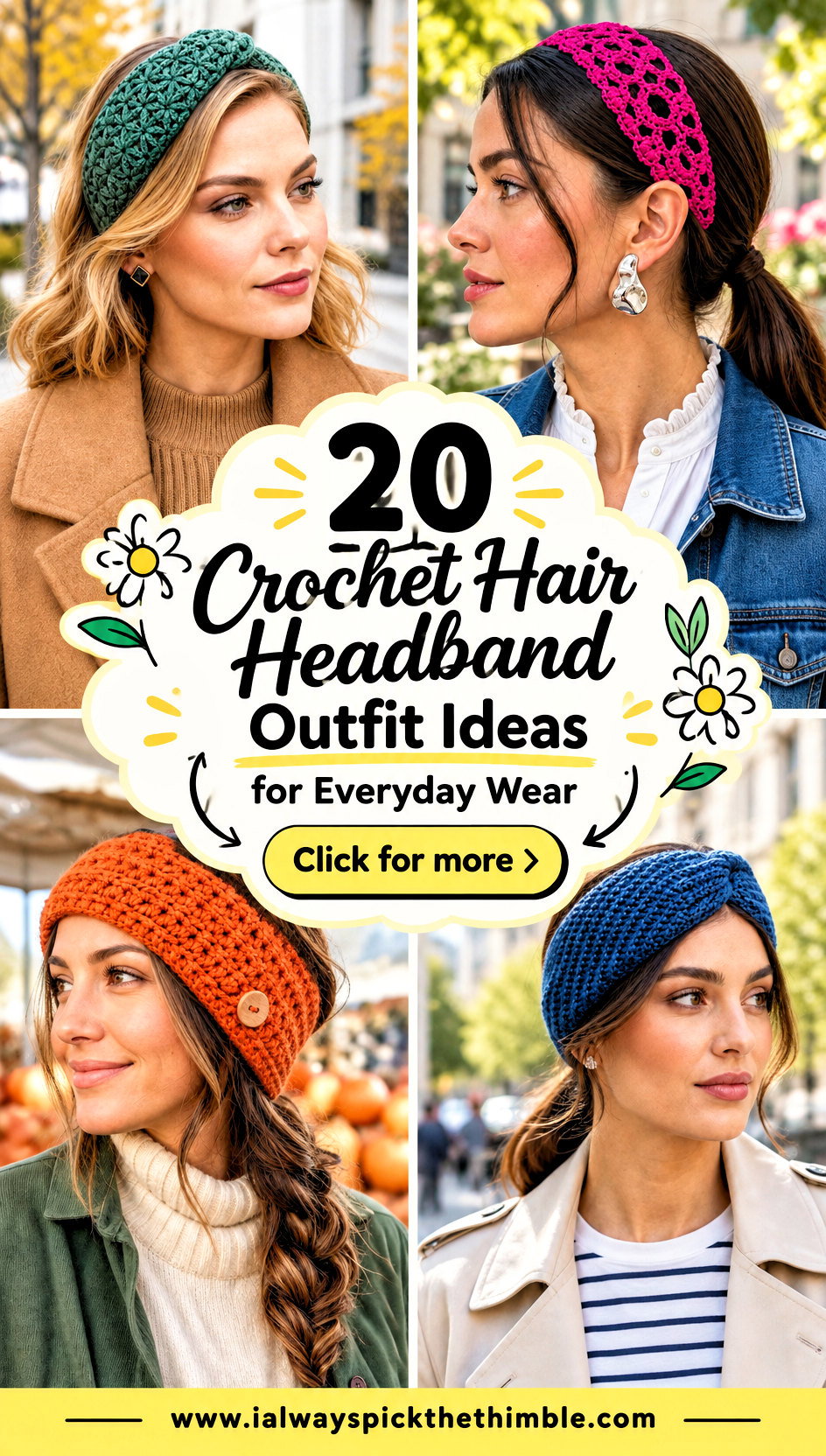 20 Crochet Hair Headband Outfit Ideas for Everyday Wear - 20 Crochet Hair Headband Outfit Ideas for Everyday Wear