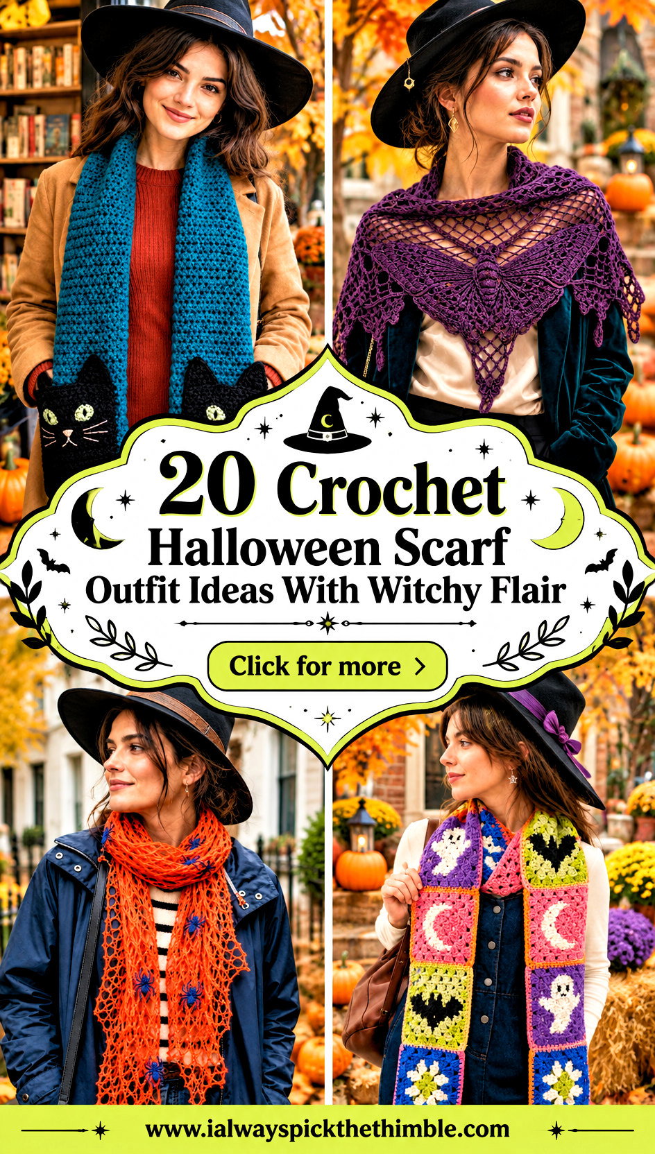 20 Crochet Halloween Scarf Outfit Ideas With Witchy Flair - 20 Crochet Halloween Scarf Outfit Ideas With Witchy Flair
