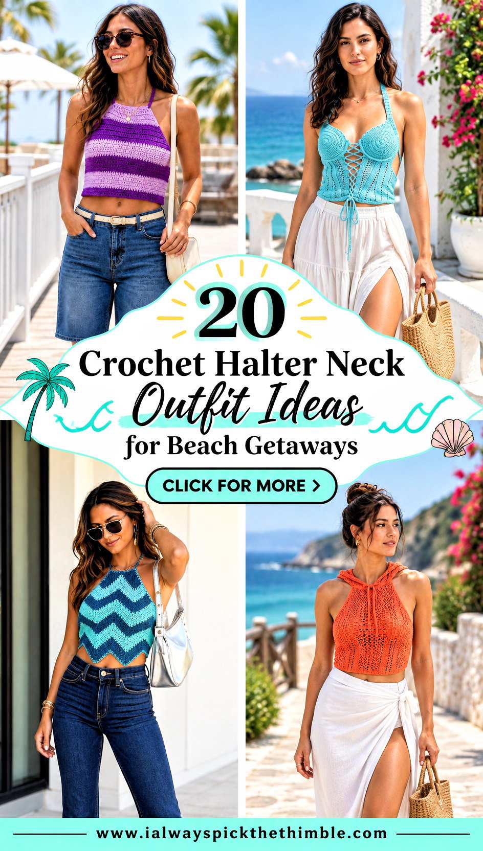 20 Crochet Halter Neck Outfit Ideas for Beach Getaways - 20 Crochet Halter Neck Outfit Ideas for Beach Getaways
