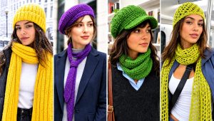 20 Crochet Hat Scarf Outfit Ideas for Weekend Layers