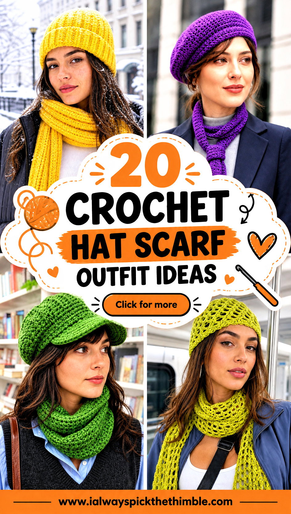 20 Crochet Hat Scarf Outfit Ideas for Weekend Layers - 20 Crochet Hat Scarf Outfit Ideas for Weekend Layers