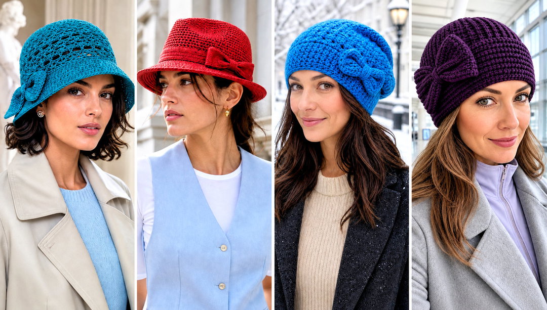 20 Crochet Hat With Bow Outfit Ideas for a Soft Look