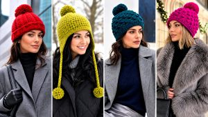 20 Crochet Hat With Pom Pom Outfit Ideas for Winter Fun