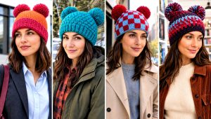 20 Crochet Hat With Two Pom Poms Outfit Ideas for Ski Trips