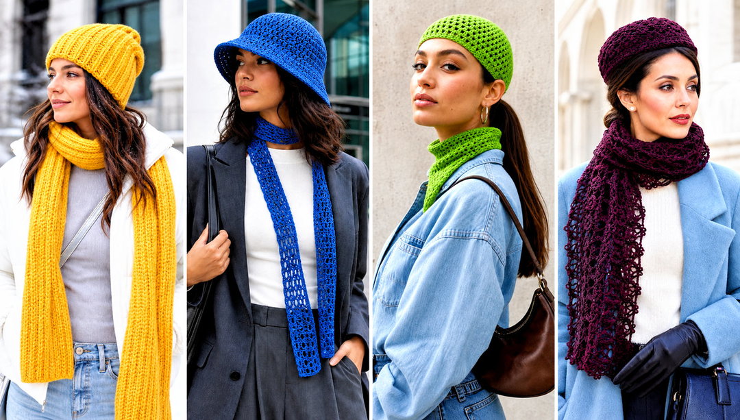 20 Crochet Hat and Scarf Outfit Ideas for Cold Mornings