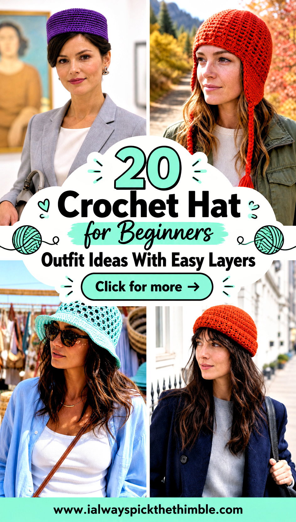 20 Crochet Hat for Beginners Outfit Ideas With Easy Layers - 20 Crochet Hat for Beginners Outfit Ideas With Easy Layers