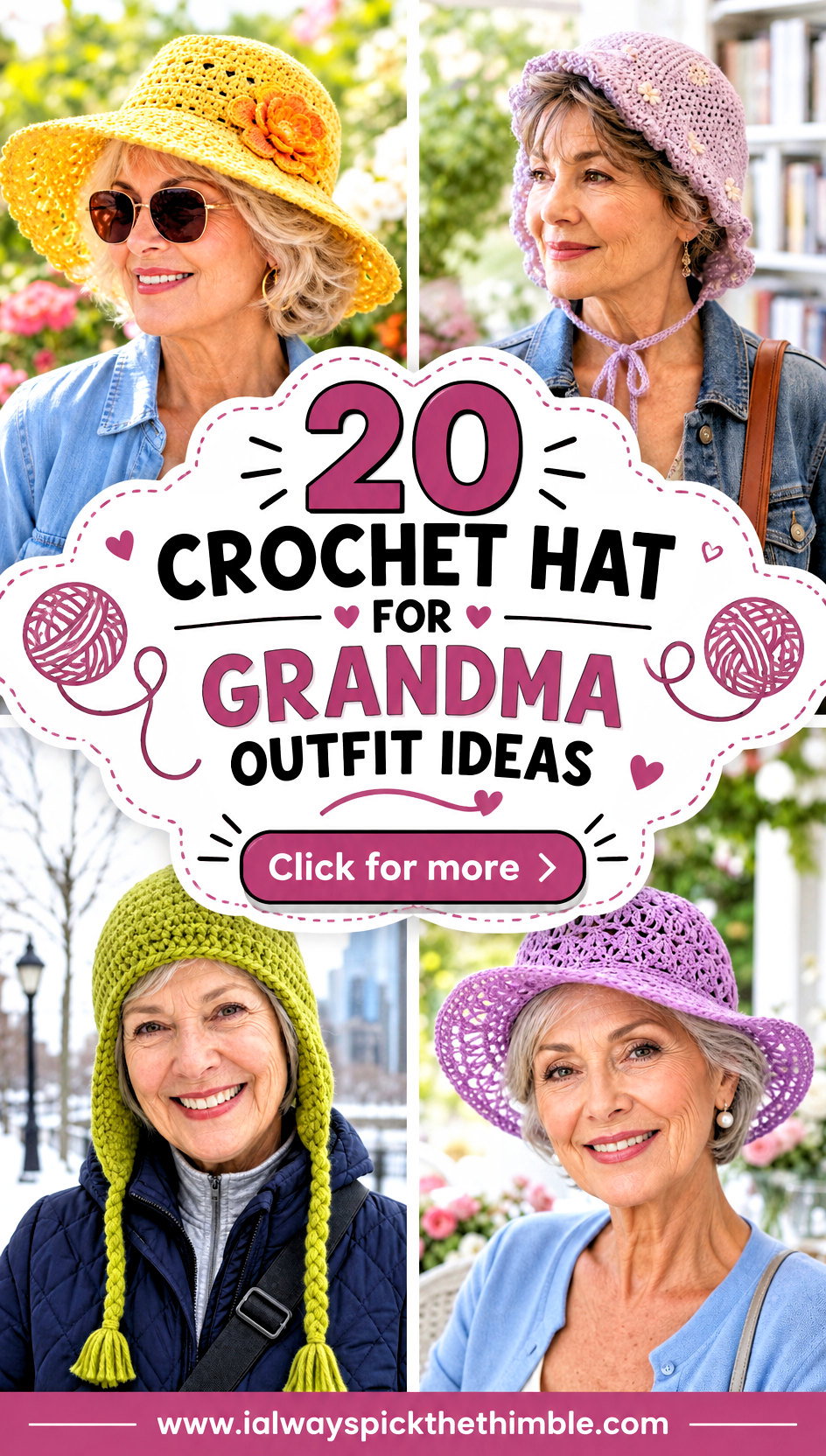 20 Crochet Hat for Grandma Outfit Ideas for Cozy Days - 20 Crochet Hat for Grandma Outfit Ideas for Cozy Days