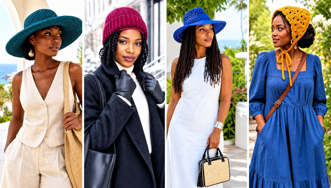 20 Crochet Hats for Black Women Outfit Ideas for City Days