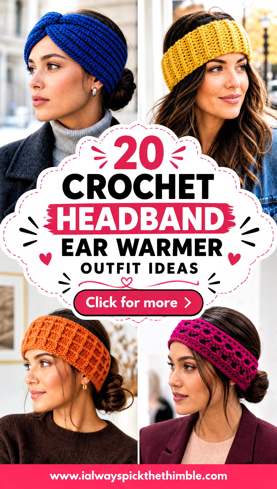 20 Crochet Headband Ear Warmer Outfit Ideas for Crisp Days - 20 Crochet Headband Ear Warmer Outfit Ideas for Crisp Days