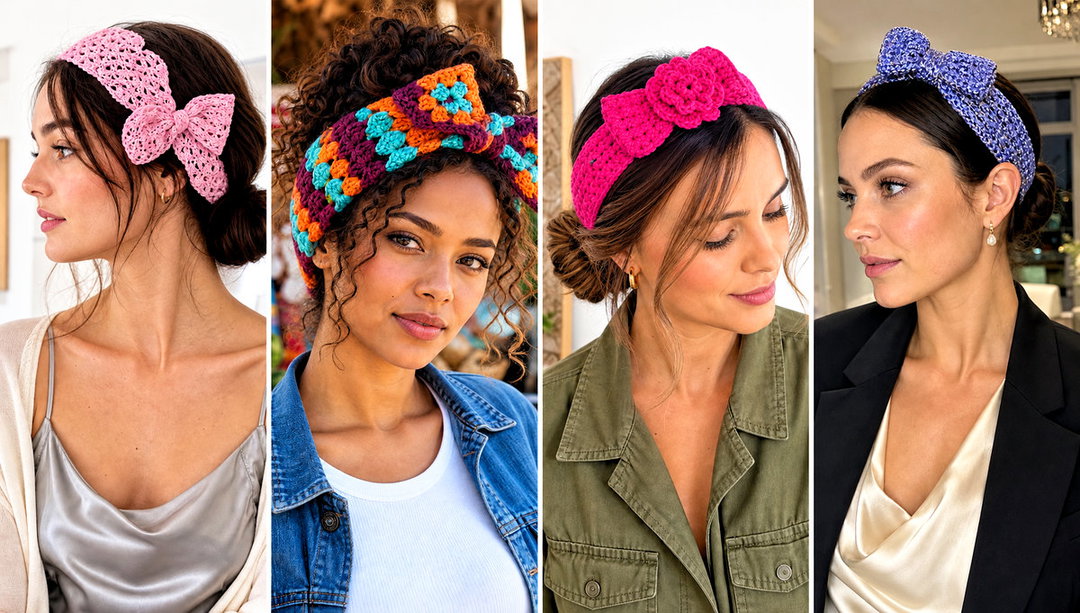 20 Crochet Headband With Bow Outfit Ideas for Casual Dates