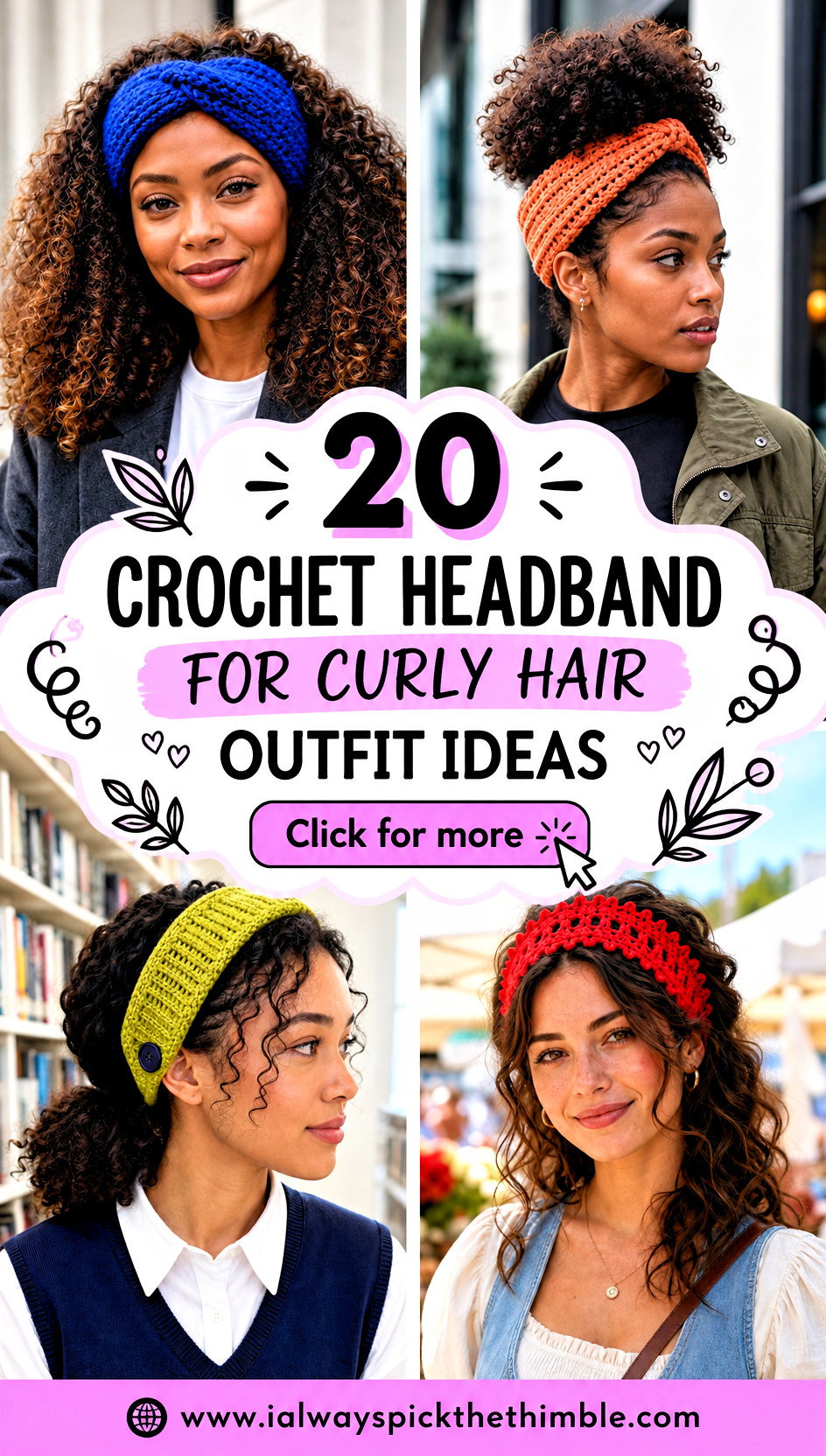 20 Crochet Headband for Curly Hair Outfit Ideas for Fall - 20 Crochet Headband for Curly Hair Outfit Ideas for Fall