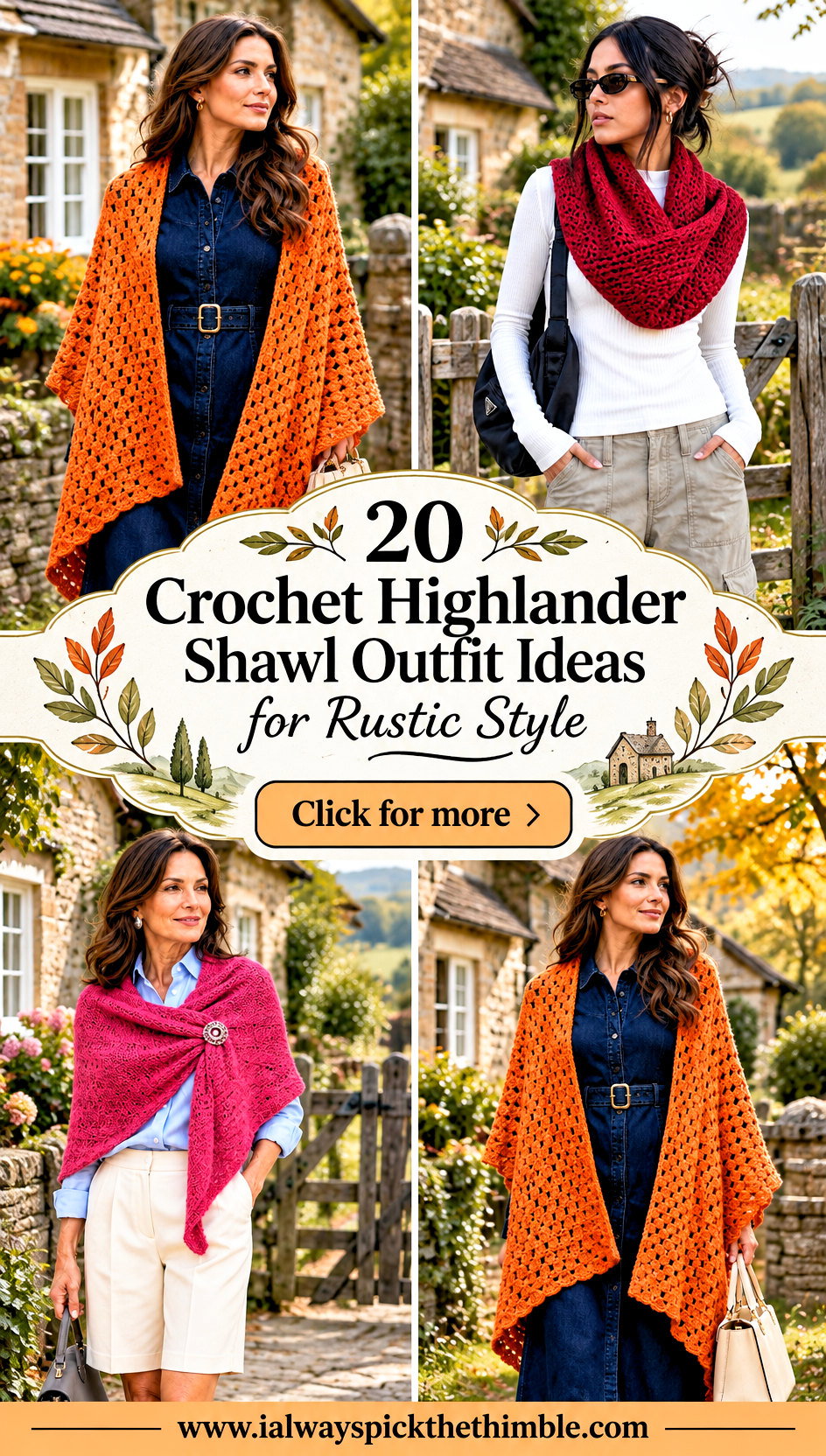 20 Crochet Highlander Shawl Outfit Ideas for Rustic Style - 20 Crochet Highlander Shawl Outfit Ideas for Rustic Style
