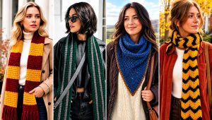 20 Crochet Hogwarts Scarf Outfit Ideas for Cozy Campus Looks