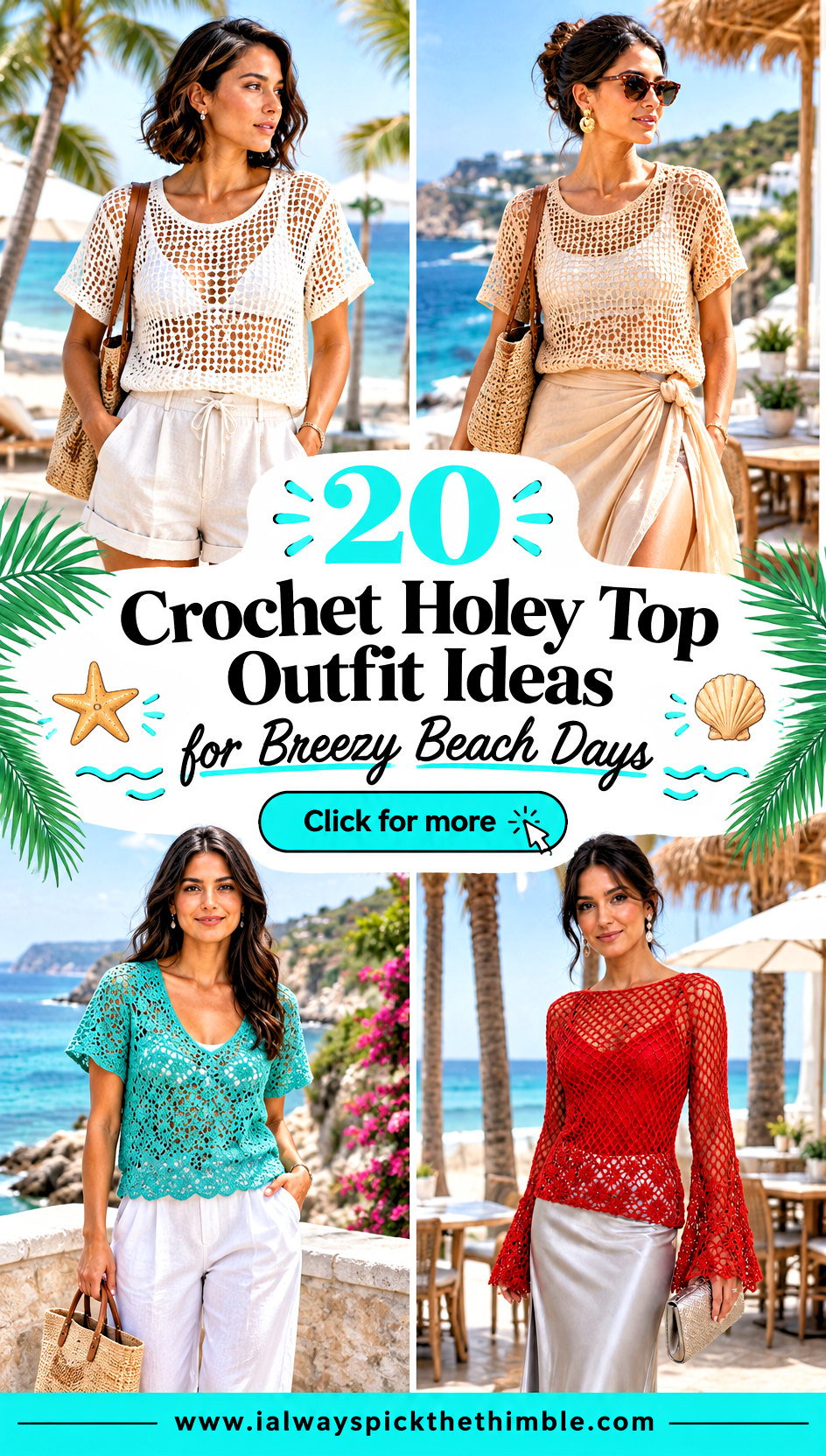 20 Crochet Holey Top Outfit Ideas for Breezy Beach Days - 20 Crochet Holey Top Outfit Ideas for Breezy Beach Days