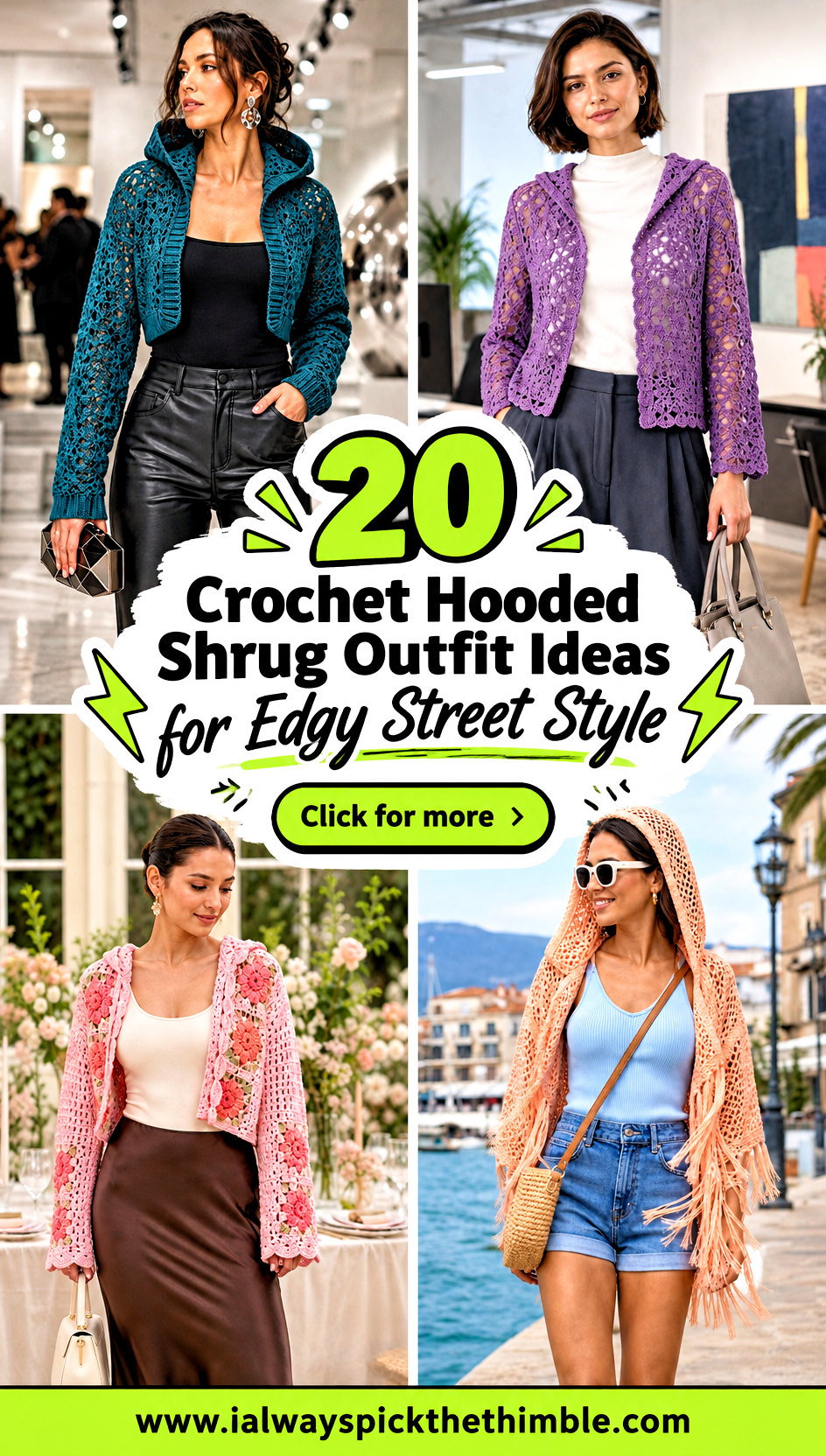 20 Crochet Hooded Shrug Outfit Ideas for Edgy Street Style - 20 Crochet Hooded Shrug Outfit Ideas for Edgy Street Style