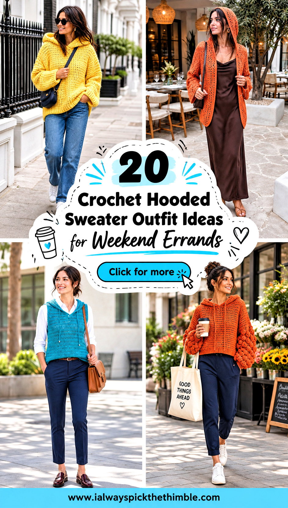 20 Crochet Hooded Sweater Outfit Ideas for Weekend Errands - 20 Crochet Hooded Sweater Outfit Ideas for Weekend Errands