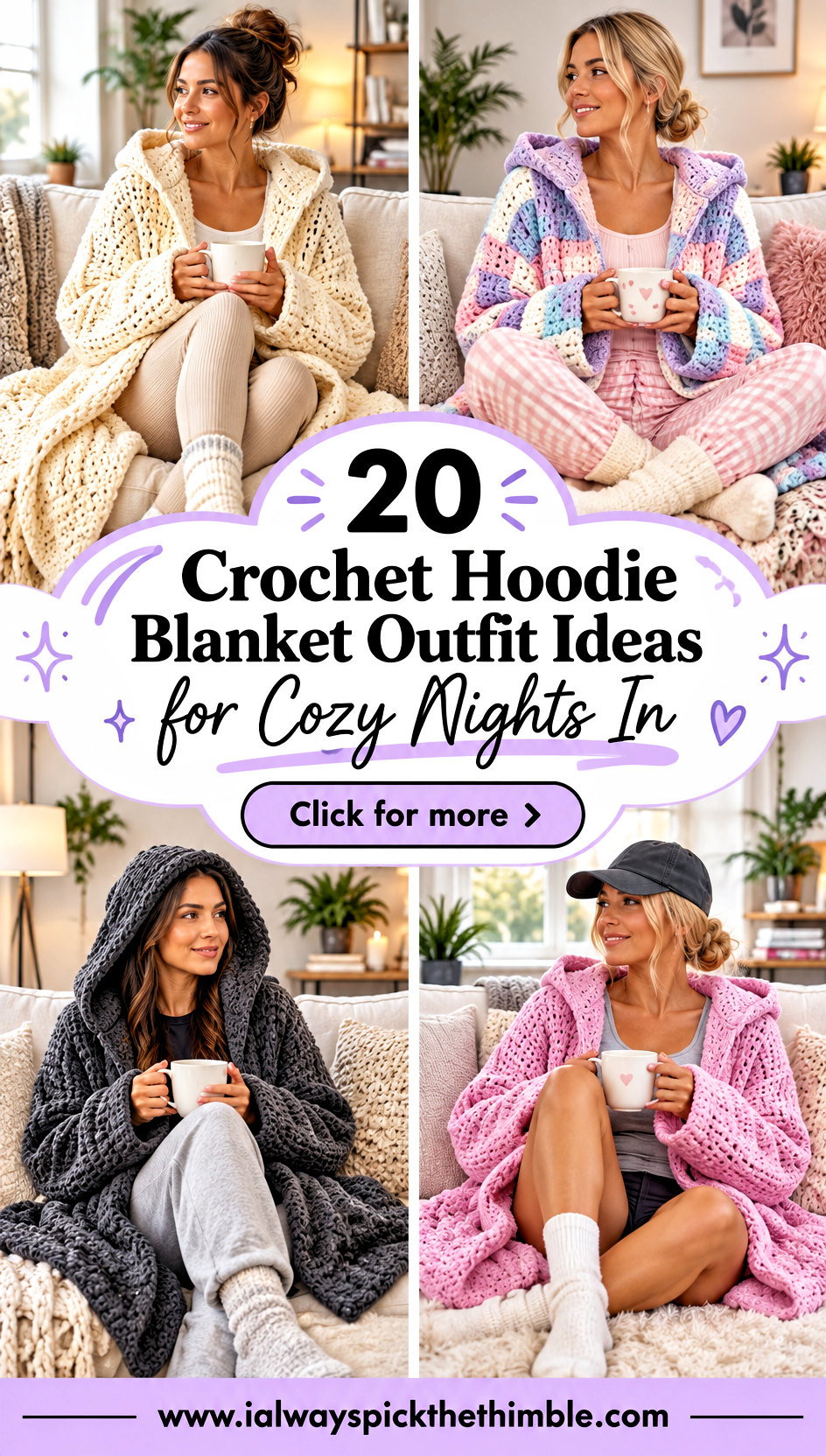 20 Crochet Hoodie Blanket Outfit Ideas for Cozy Nights In - 20 Crochet Hoodie Blanket Outfit Ideas for Cozy Nights In