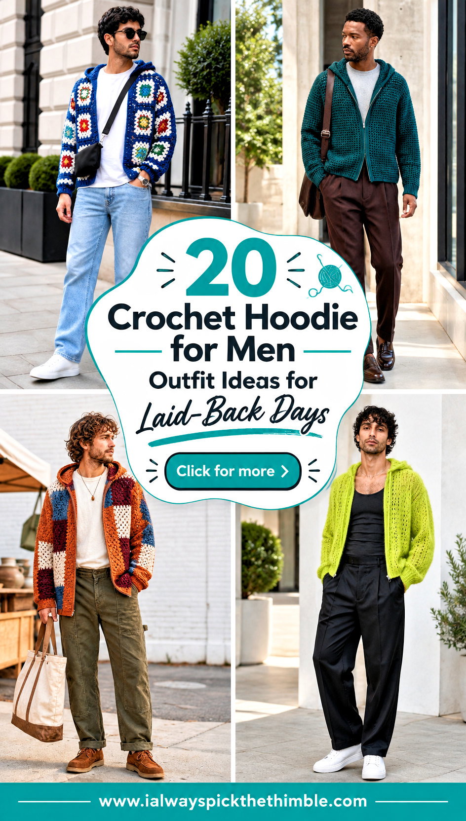 20 Crochet Hoodie for Men Outfit Ideas for Laid-Back Days - 20 Crochet Hoodie for Men Outfit Ideas for Laid-Back Days