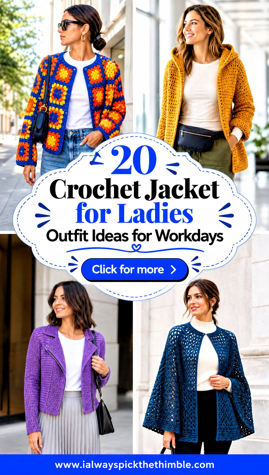 20 Crochet Jacket for Ladies Outfit Ideas for Workdays - 20 Crochet Jacket for Ladies Outfit Ideas for Workdays