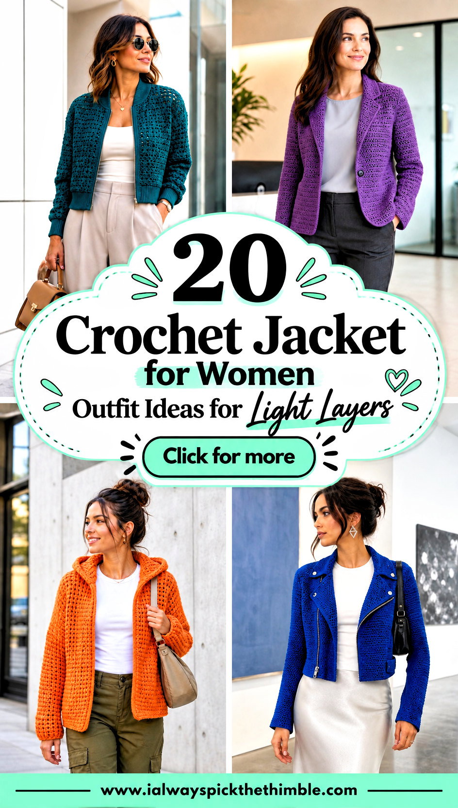 20 Crochet Jacket for Women Outfit Ideas for Light Layers - 20 Crochet Jacket for Women Outfit Ideas for Light Layers