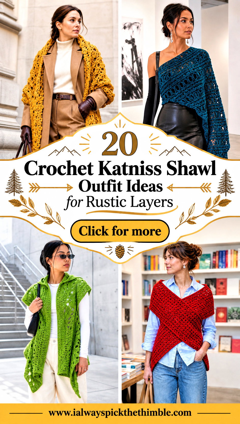 20 Crochet Katniss Shawl Outfit Ideas for Rustic Layers - 20 Crochet Katniss Shawl Outfit Ideas for Rustic Layers