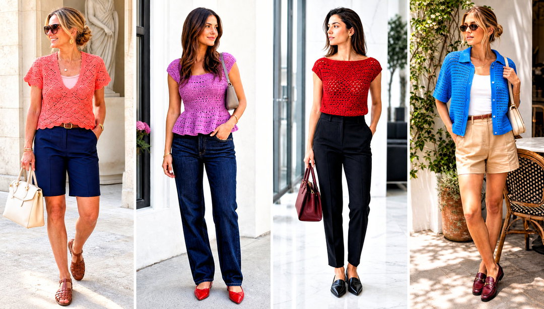 20 Crochet Knitted Top Outfit Ideas for Relaxed Brunches
