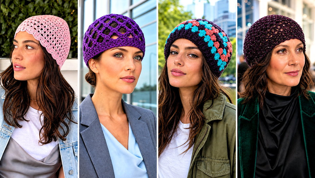 20 Crochet Lace Beanie Outfit Ideas for Spring Outings