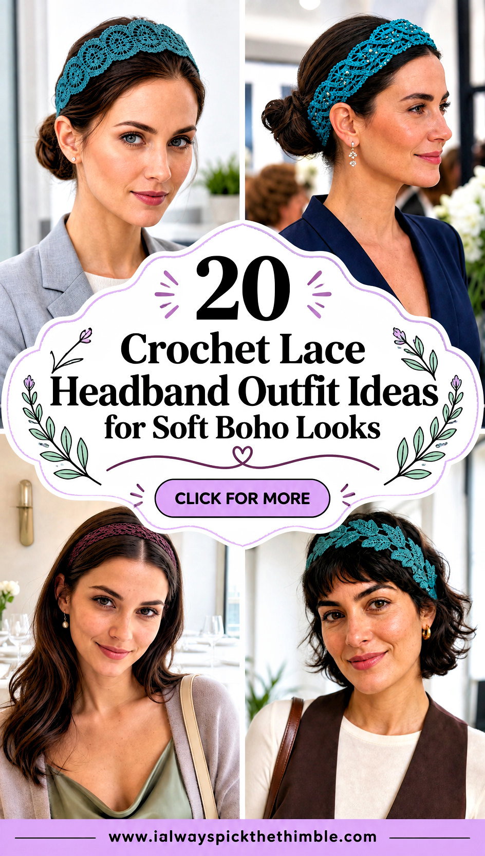 20 Crochet Lace Headband Outfit Ideas for Soft Boho Looks - 20 Crochet Lace Headband Outfit Ideas for Soft Boho Looks