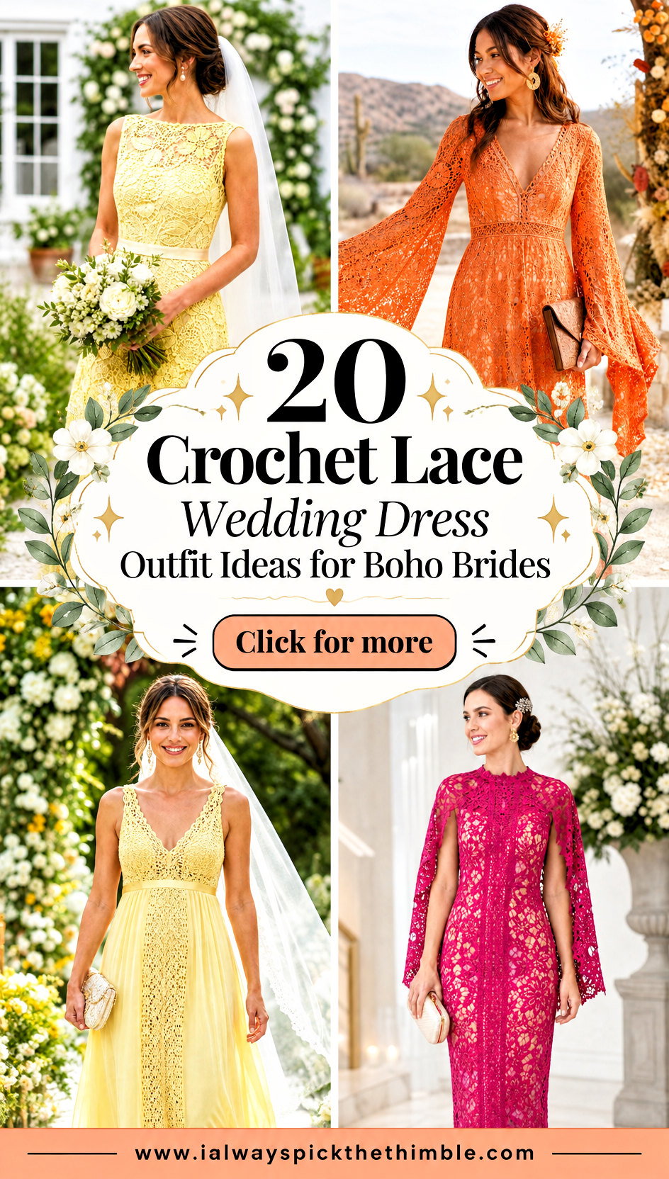 20 Crochet Lace Wedding Dress Outfit Ideas for Boho Brides - 20 Crochet Lace Wedding Dress Outfit Ideas for Boho Brides