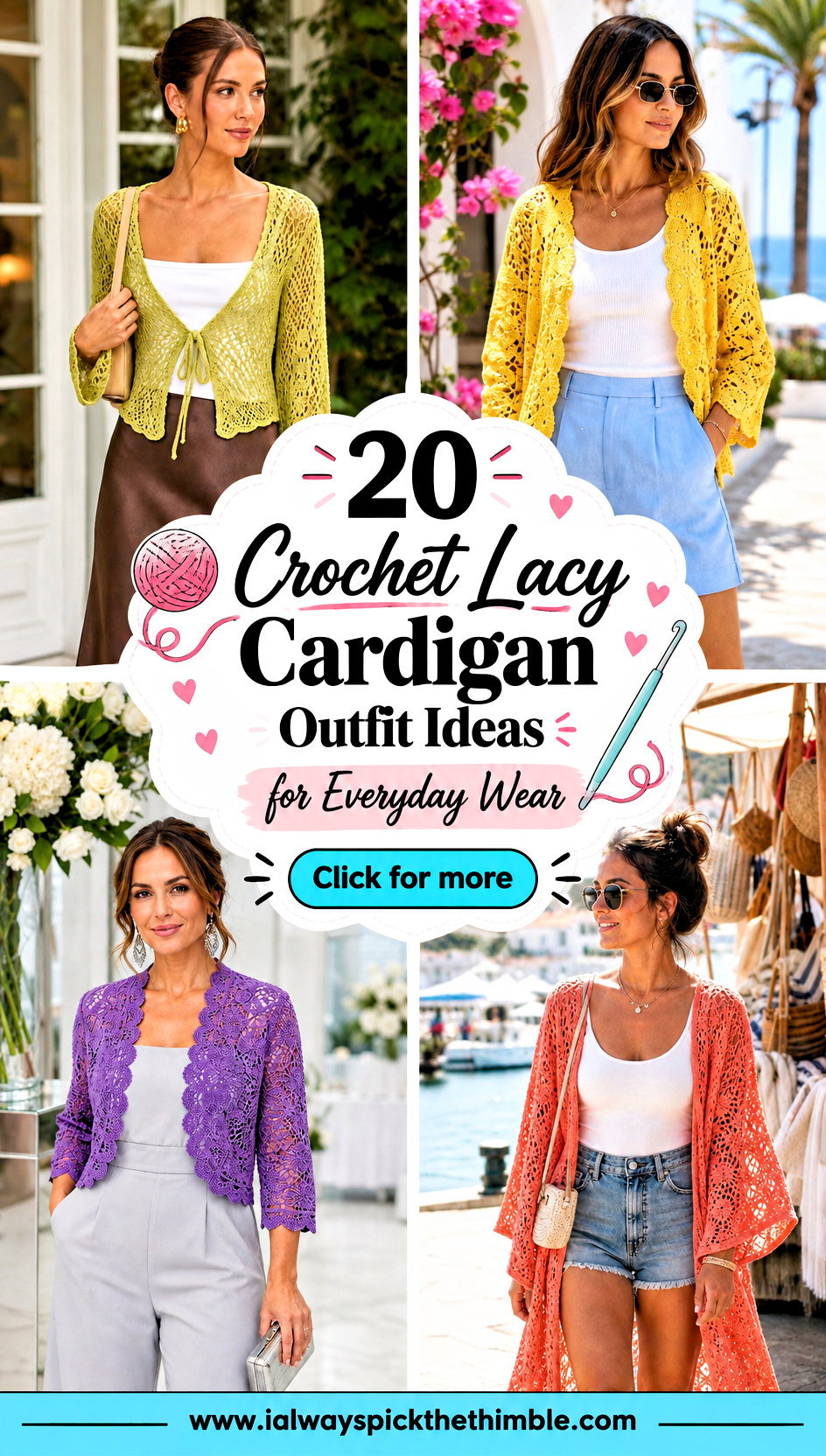 20 Crochet Lacy Cardigan Outfit Ideas for Everyday Wear - 20 Crochet Lacy Cardigan Outfit Ideas for Everyday Wear